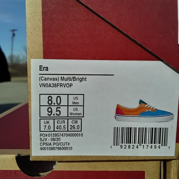 Van's Era Multi Bright Canvas Skate Shoes - Picture 13 of 15
